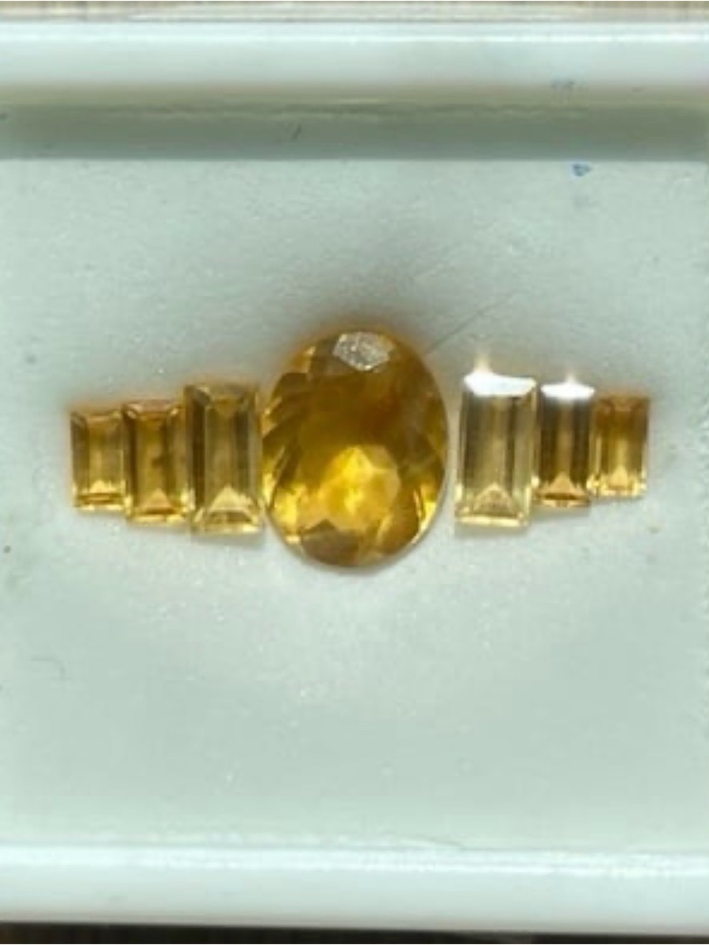 Golden Yellow Citrine Gemstone Set - Classic Faceted Stones